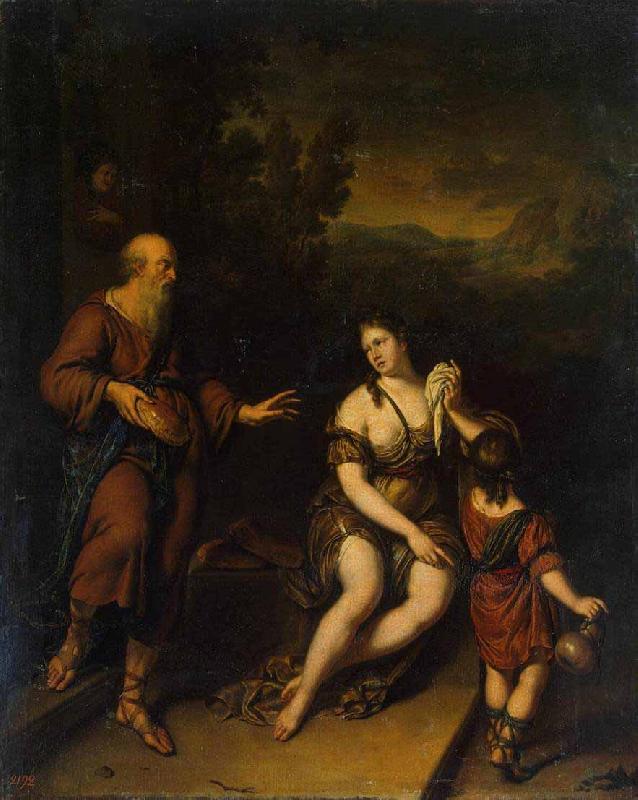 Willem van Mieris Expulsion of Hagar France oil painting art